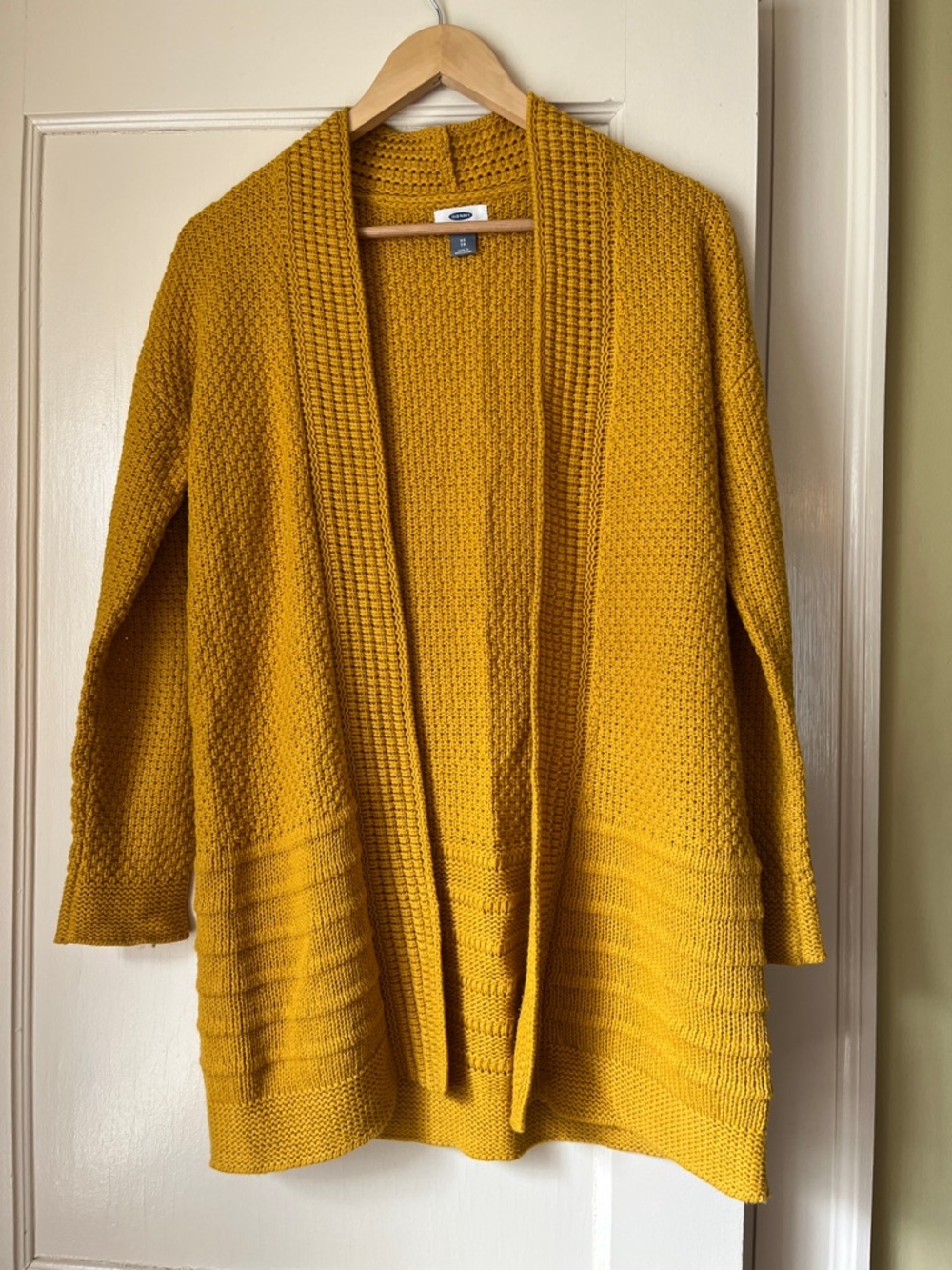 Old Navy Golden Yellow Open-Front Knit Cardigan